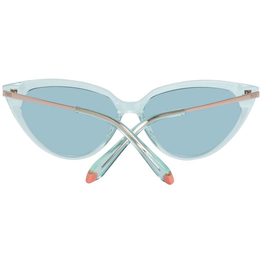 Emilio Pucci Turquoise Dames Zonnebril