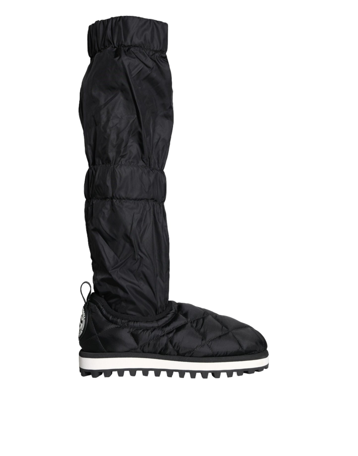 Dolce & Gabbana Black Quilted High Top Boots Sneakers Shoes