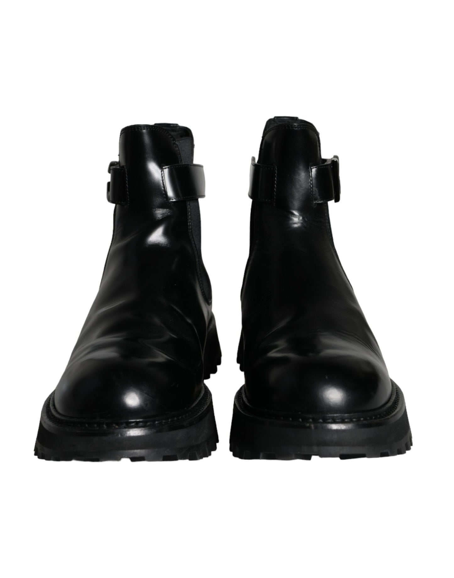 Dolce & Gabbana Black Belted DG Logo Heren Chelsea Boots Schoenen