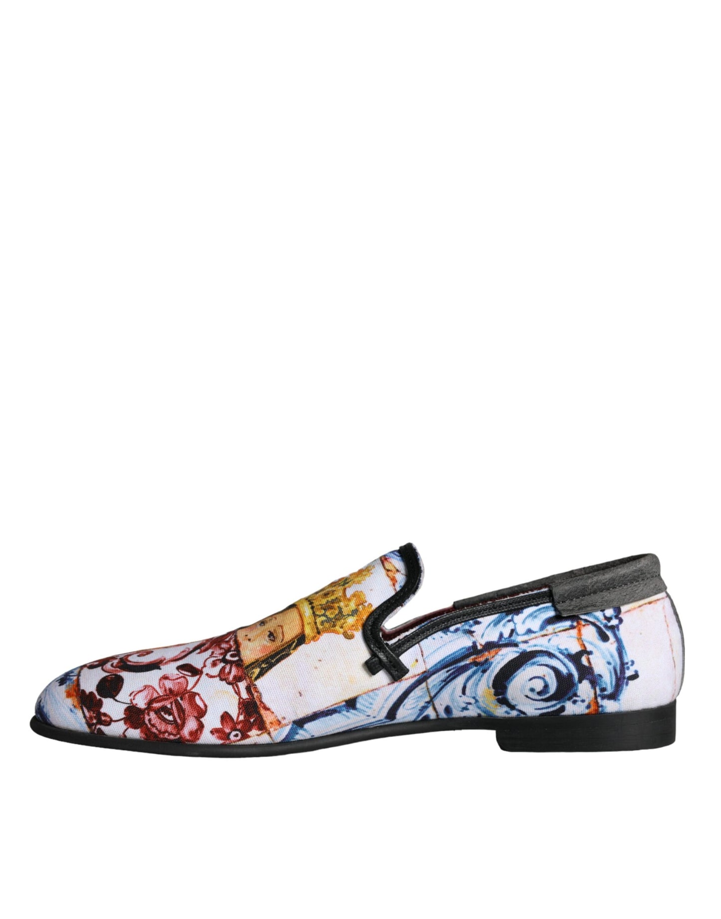 Dolce & Gabbana Multicolor Madonna Majolica Amalfi Men Loafers Shoes