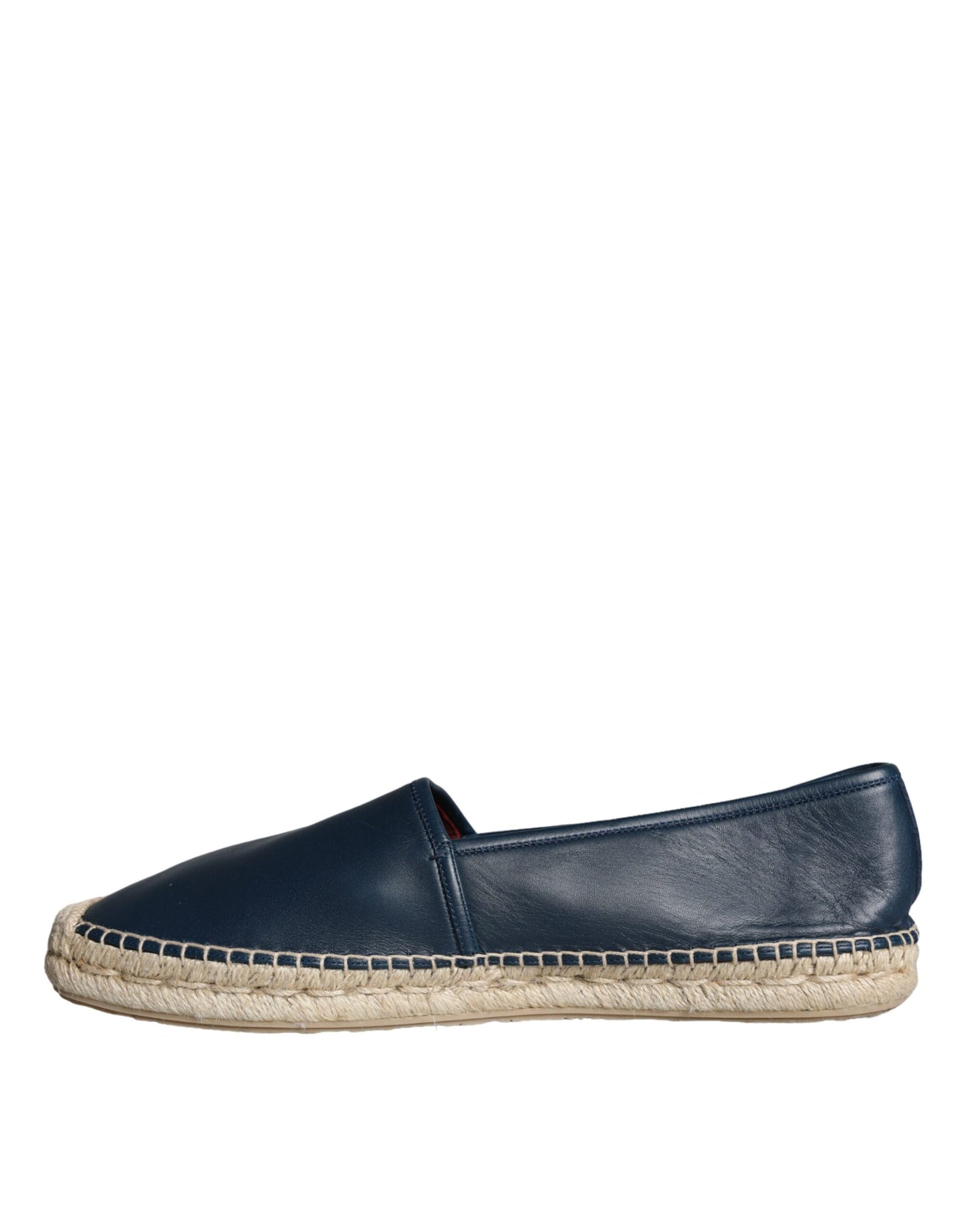 Dolce & Gabbana Blauwe Leren Espadrille Flats Schoenen