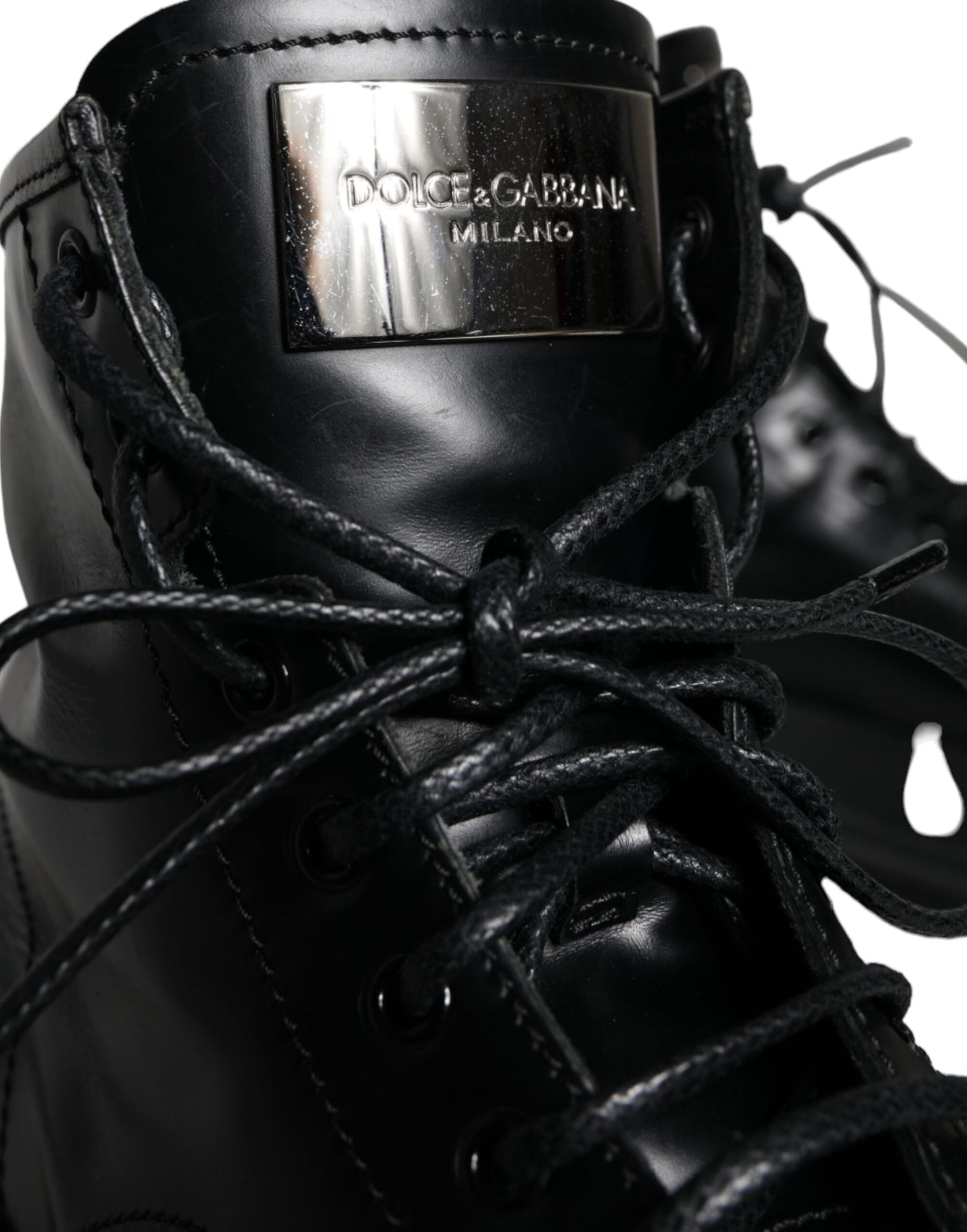 Dolce & Gabbana Zwarte Veterschoenen Trekking Enkellaarsjes Herenschoenen