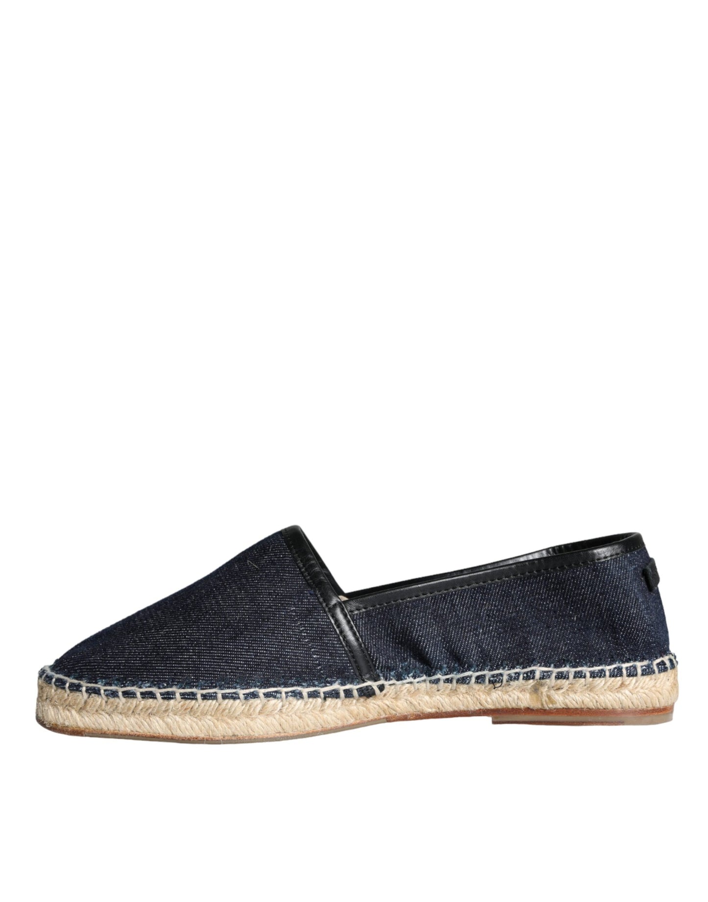 Dolce & Gabbana Blauwe Denim Katoenen Leren Espadrilles Schoenen