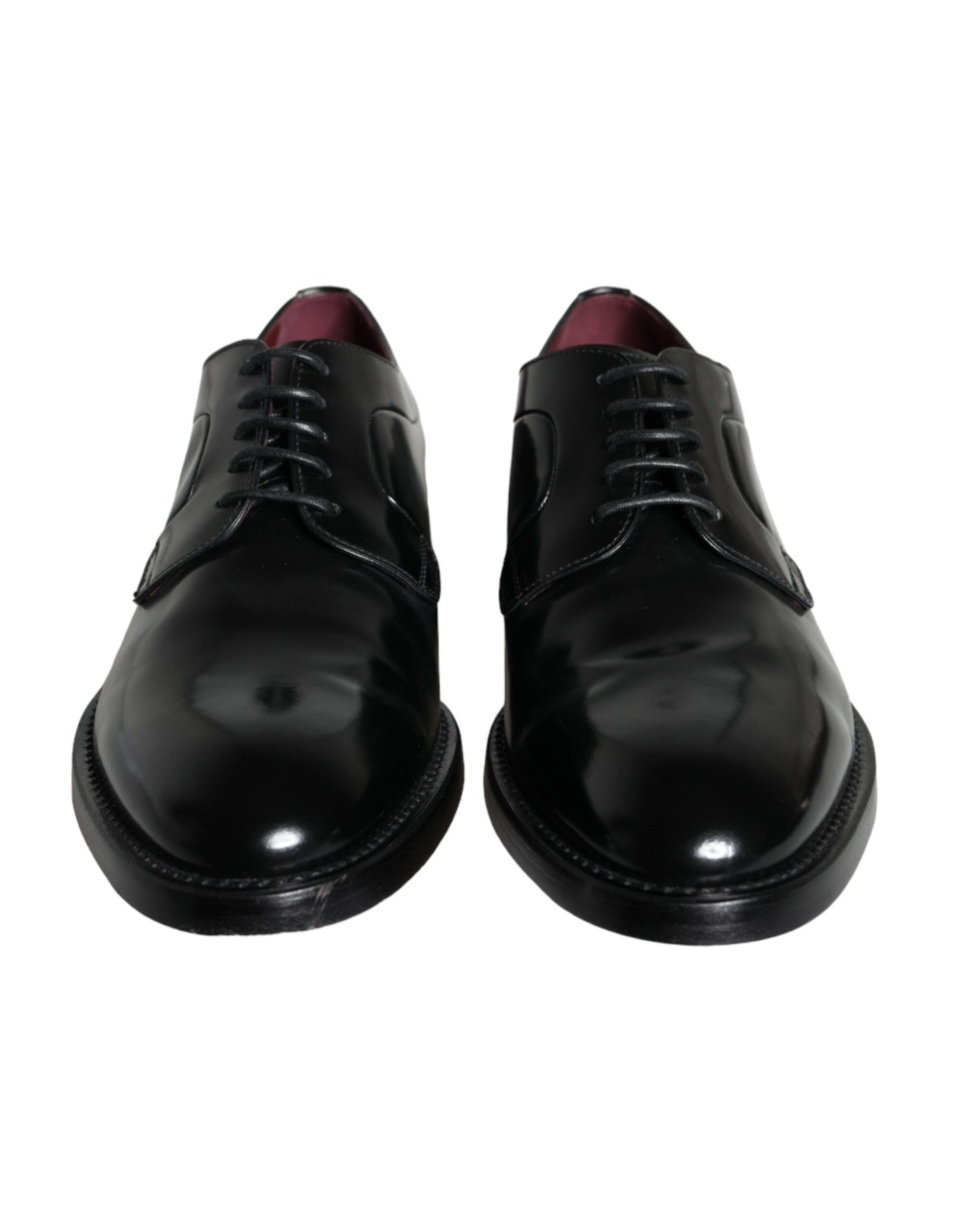 Dolce & Gabbana Zwarte Kalfsleren Derby Heren Dress Schoenen