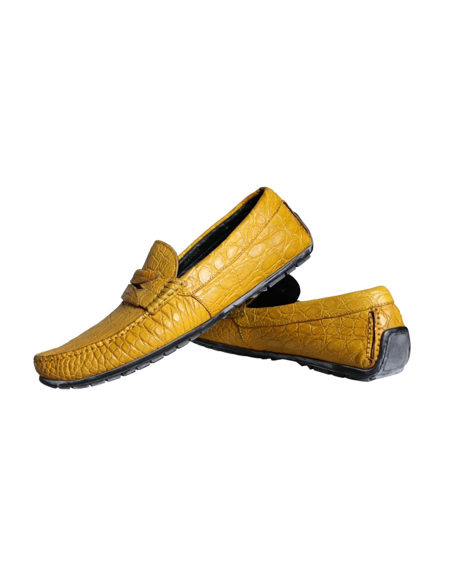 Dolce & Gabbana Gele Leren Slip Mocassin Loafers Schoenen