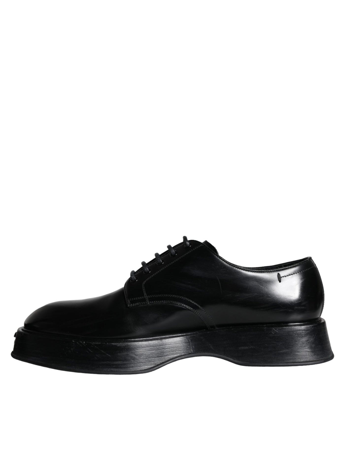 Dolce & Gabbana Zwarte Kalfsleren Derby Formele Schoenen