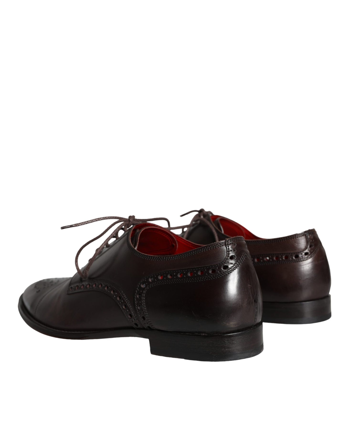 Dolce & Gabbana Bruine Kalfsleren Veter Oxford Schoenen