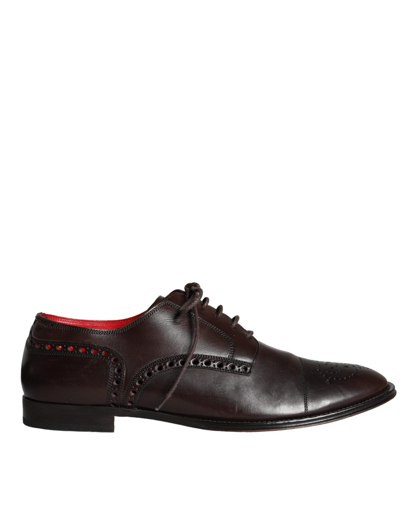 Dolce & Gabbana Bruine Kalfsleren Veter Oxford Schoenen