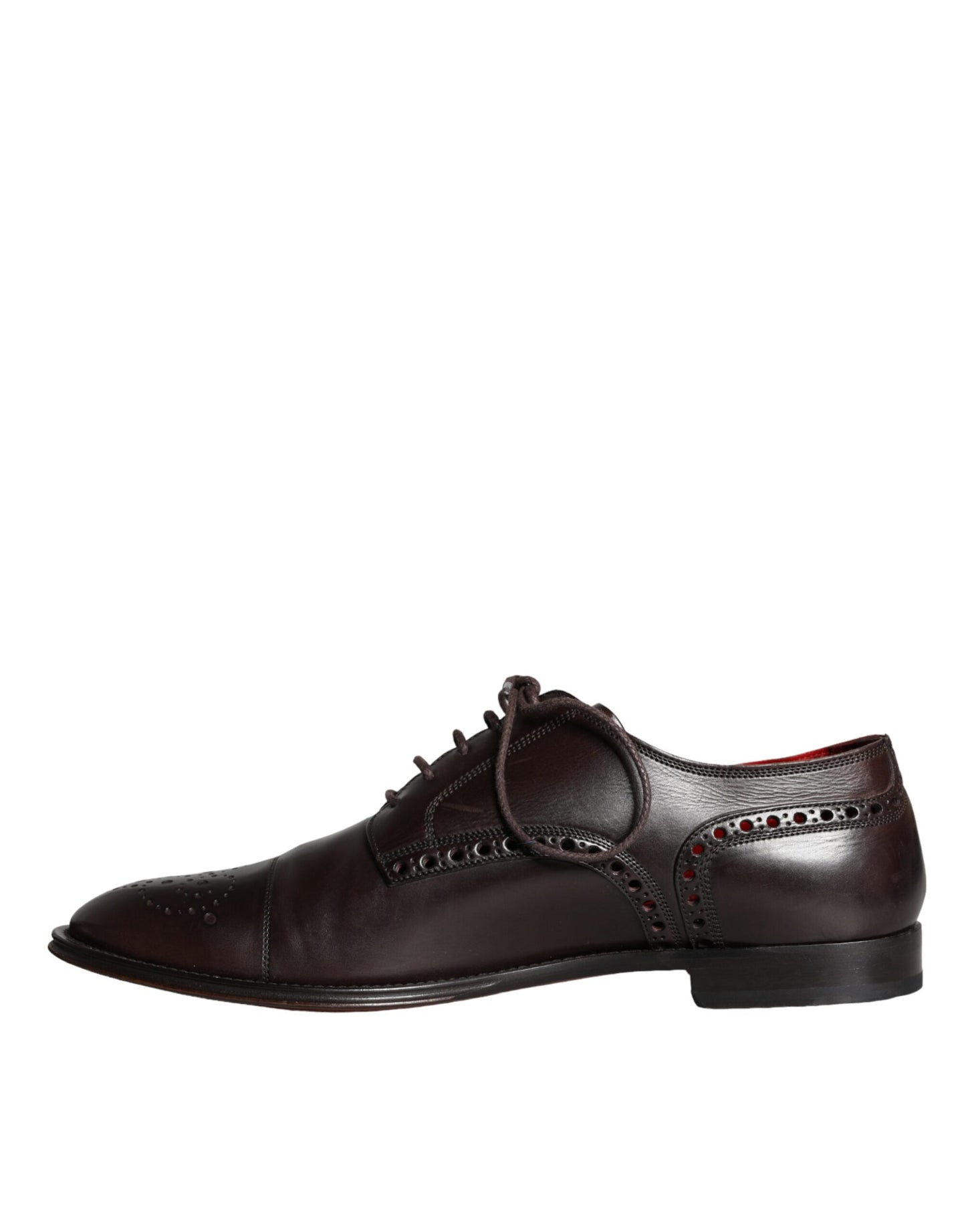 Dolce & Gabbana Bruine Kalfsleren Veter Oxford Schoenen