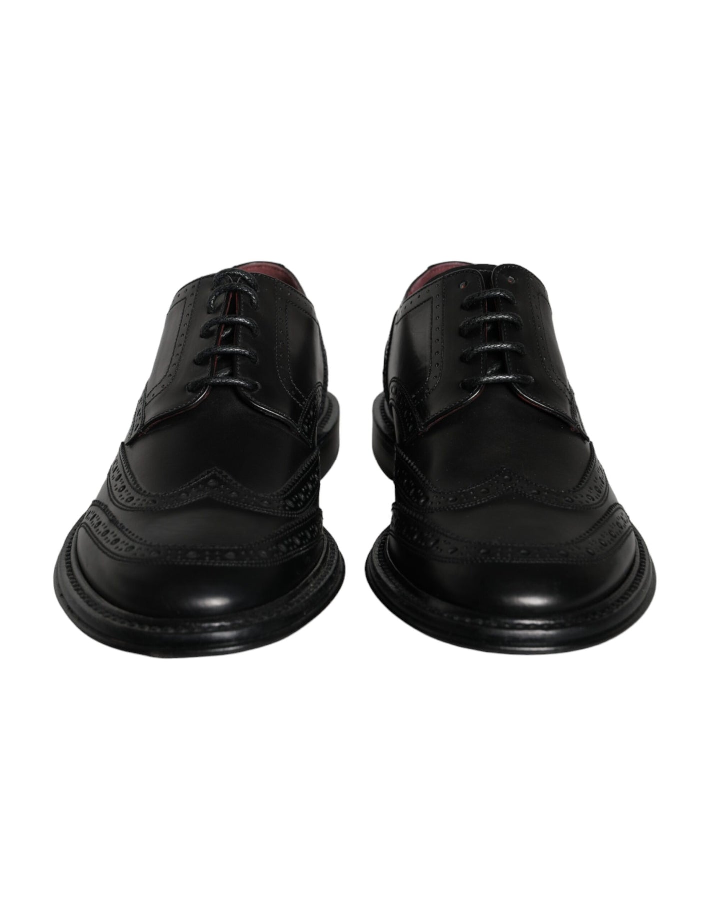 Dolce & Gabbana Zwarte Leren Oxford Wingtip Formele Herenschoenen