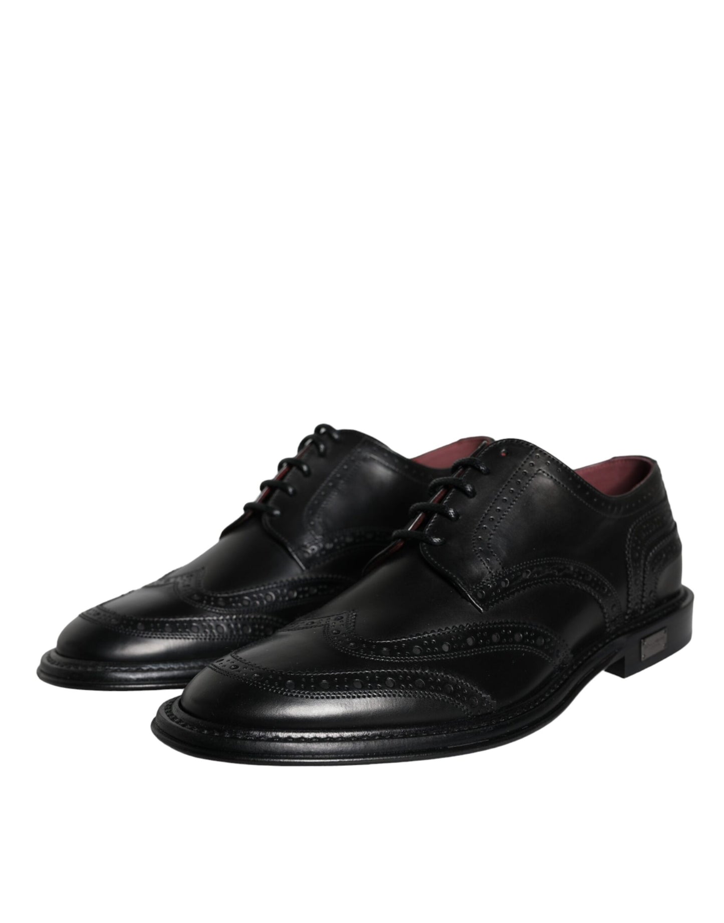 Dolce & Gabbana Zwarte Leren Oxford Wingtip Formele Herenschoenen