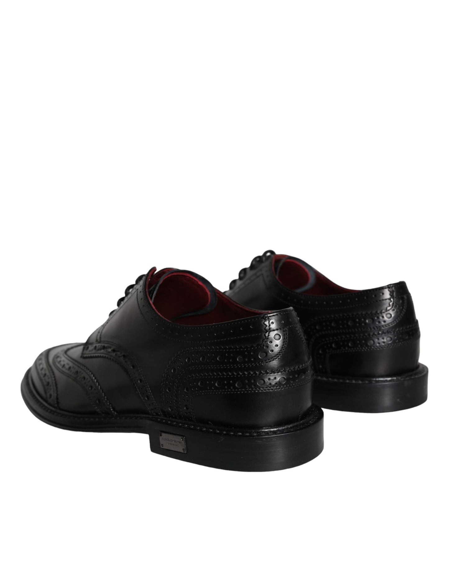 Dolce & Gabbana Zwarte Leren Oxford Wingtip Formele Herenschoenen