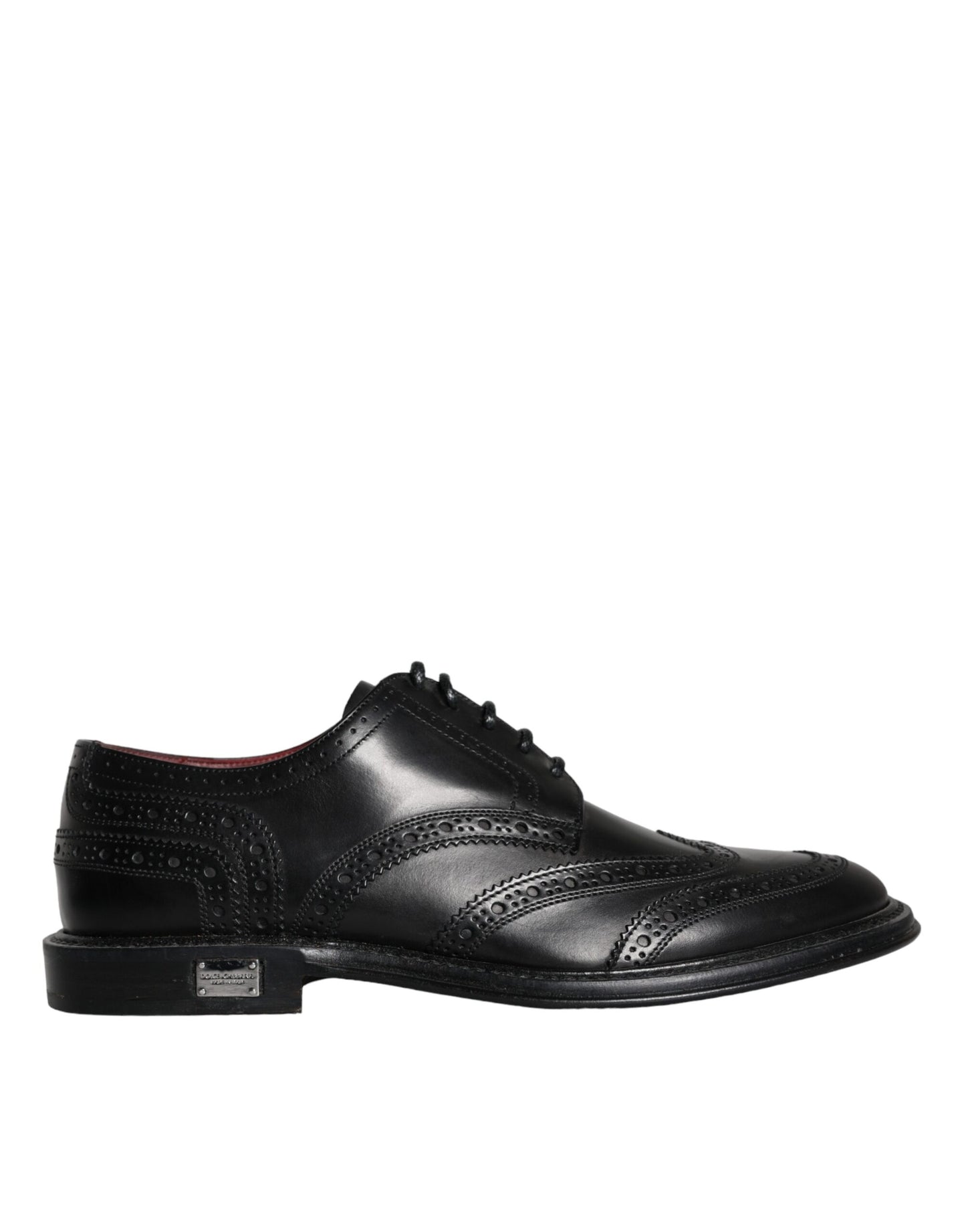 Dolce & Gabbana Zwarte Leren Oxford Wingtip Formele Herenschoenen