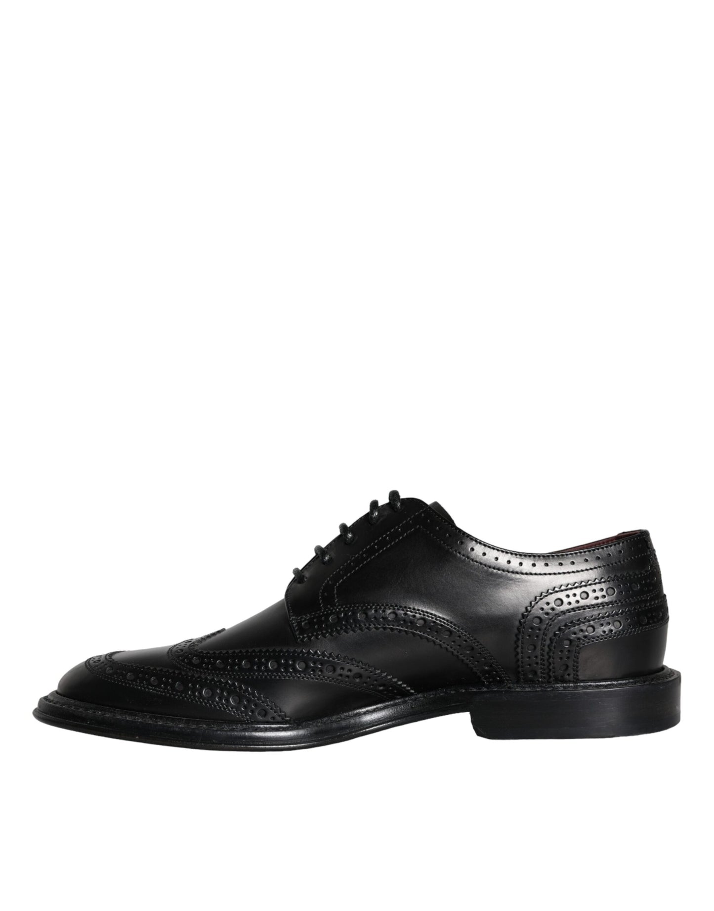 Dolce & Gabbana Zwarte Leren Oxford Wingtip Formele Herenschoenen