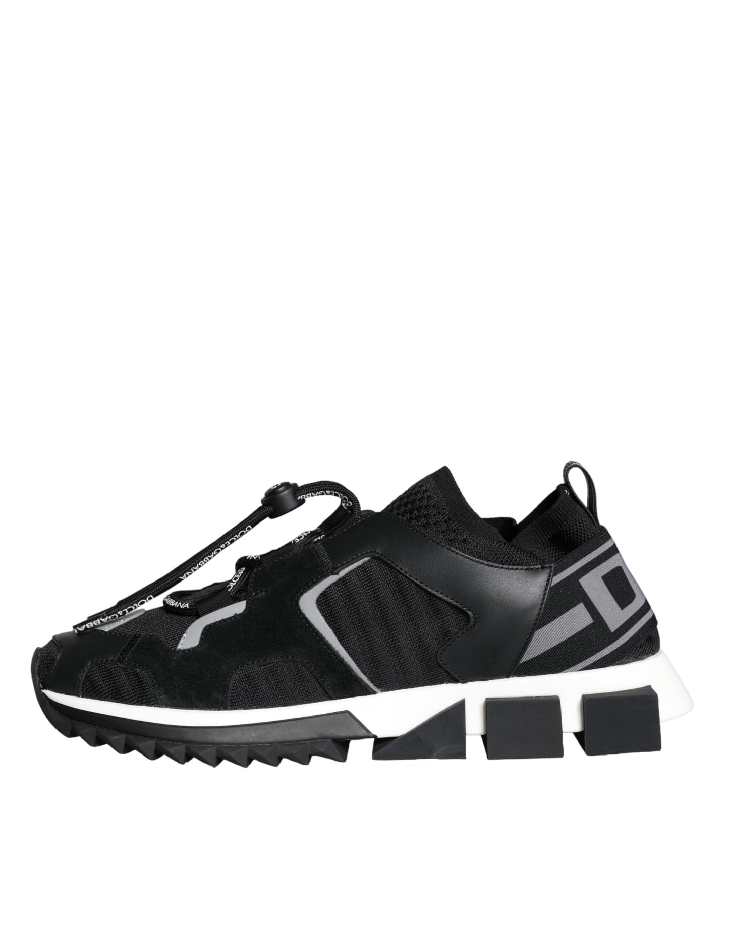 Dolce & Gabbana Black White Logo Sorrento Mens Sneakers Shoes