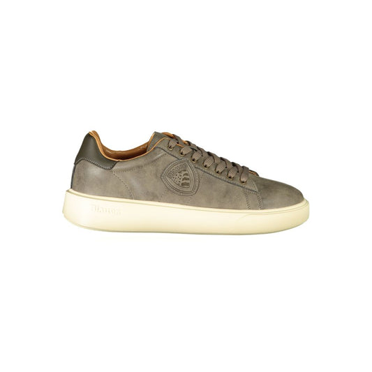 Blauw beige polyester sneaker