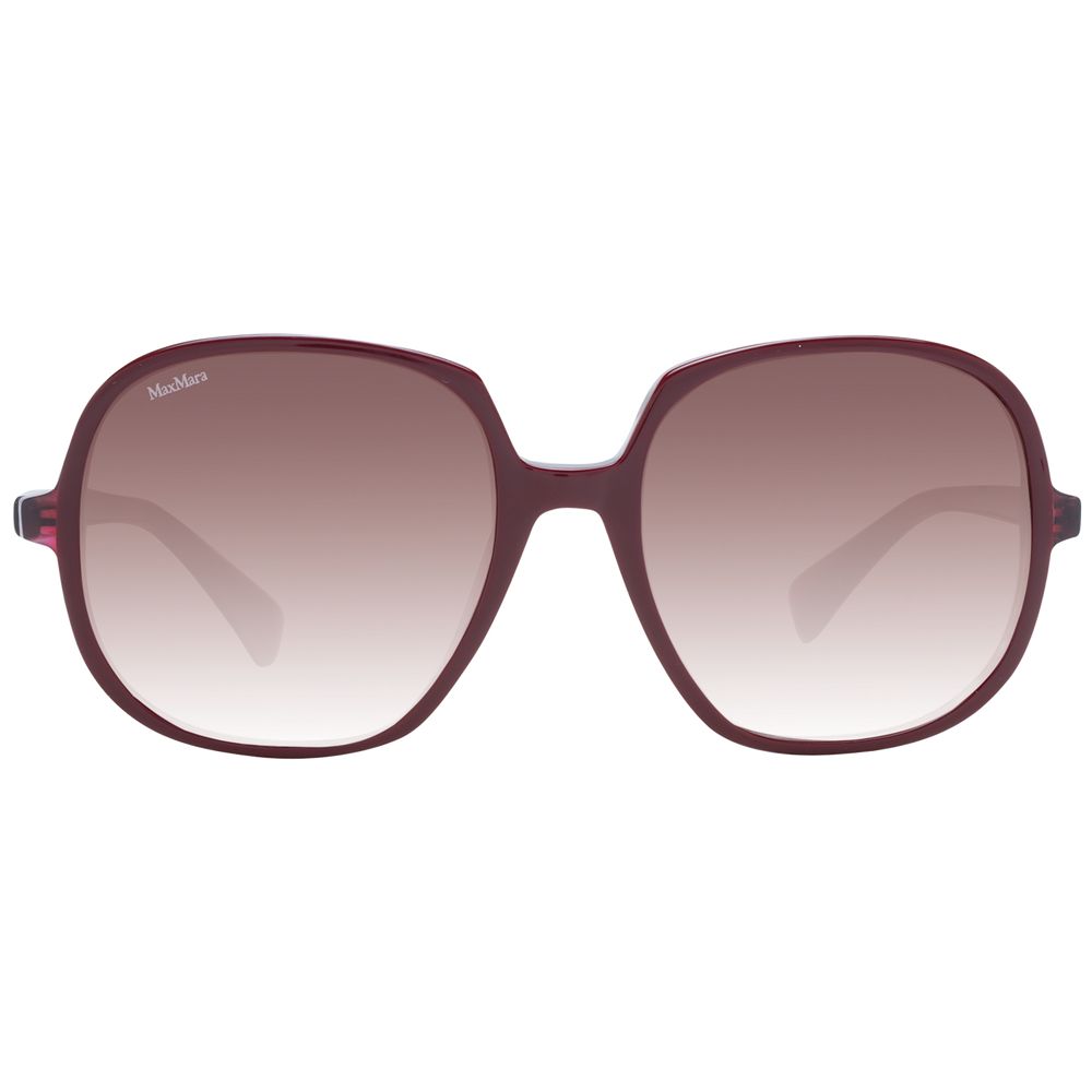 Max Mara Burgundy Dames Zonnebril