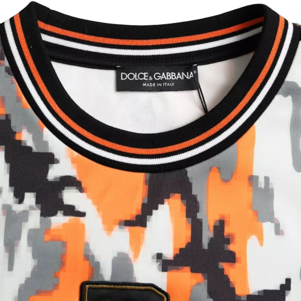 Dolce & Gabbana Multicolor Camouflage Ronde Hals Pullover Trui