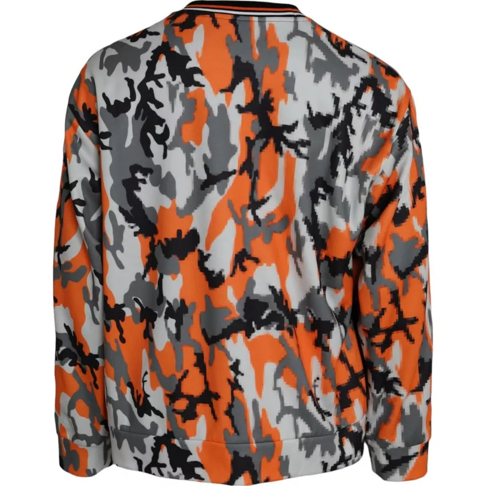 Dolce & Gabbana Multicolor Camouflage Ronde Hals Pullover Trui