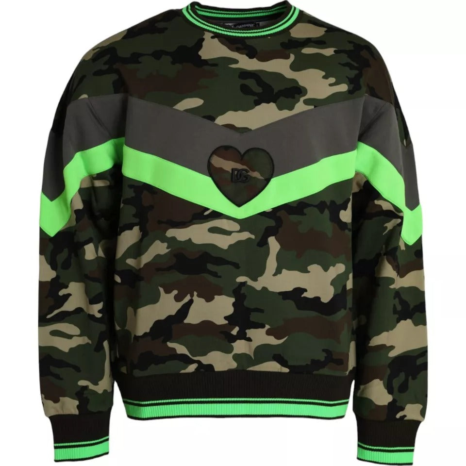 Dolce & Gabbana Multicolor Camouflage Sweatshirt Trui