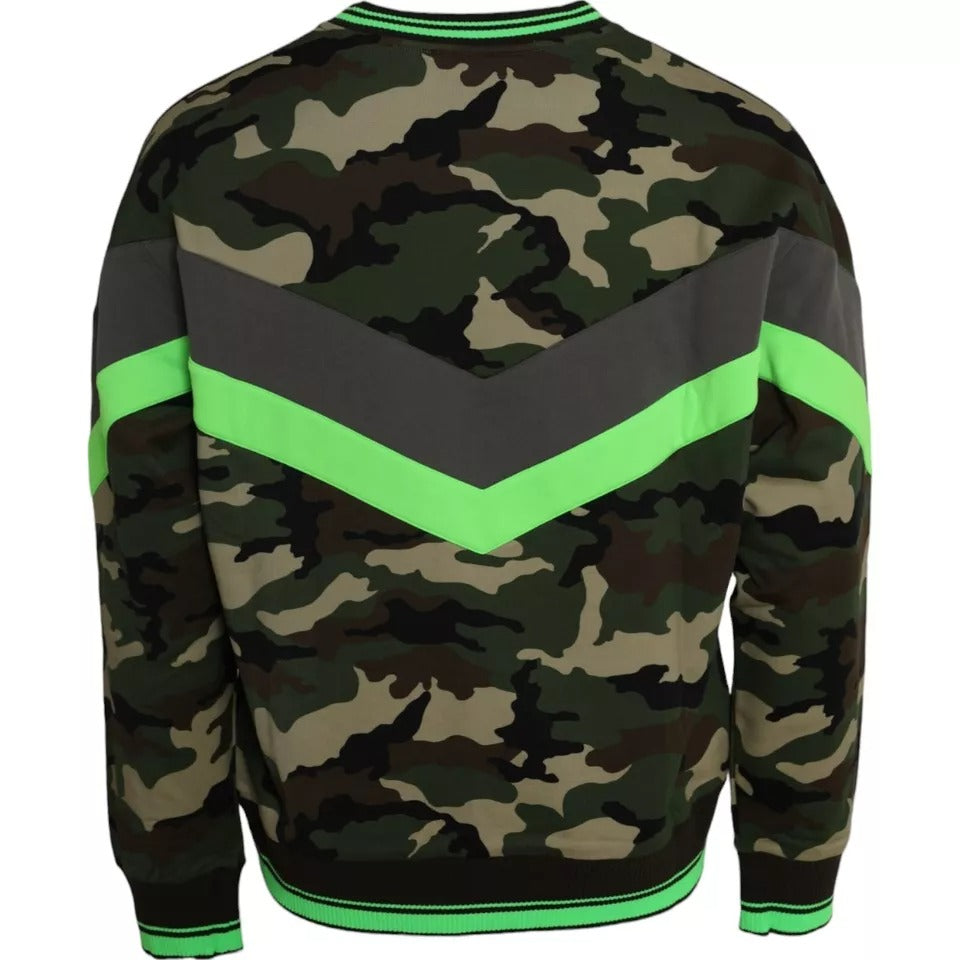 Dolce & Gabbana Multicolor Camouflage Sweatshirt Trui