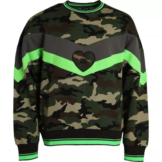 Dolce & Gabbana Multicolor Camouflage Sweatshirt Trui