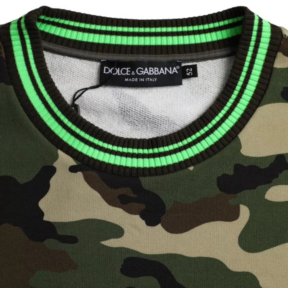 Dolce & Gabbana Multicolor Camouflage Sweatshirt Trui