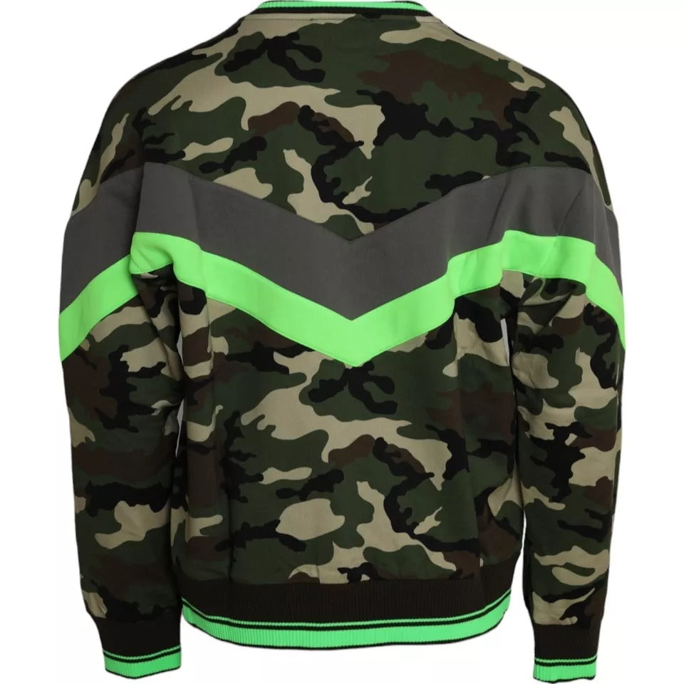 Dolce & Gabbana Multicolor Camouflage Sweatshirt Trui