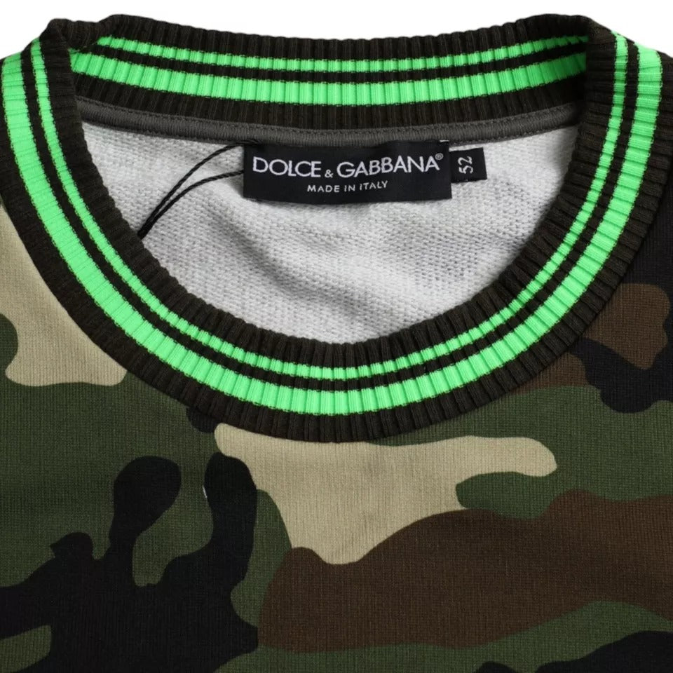 Dolce & Gabbana Multicolor Camouflage Sweatshirt Trui