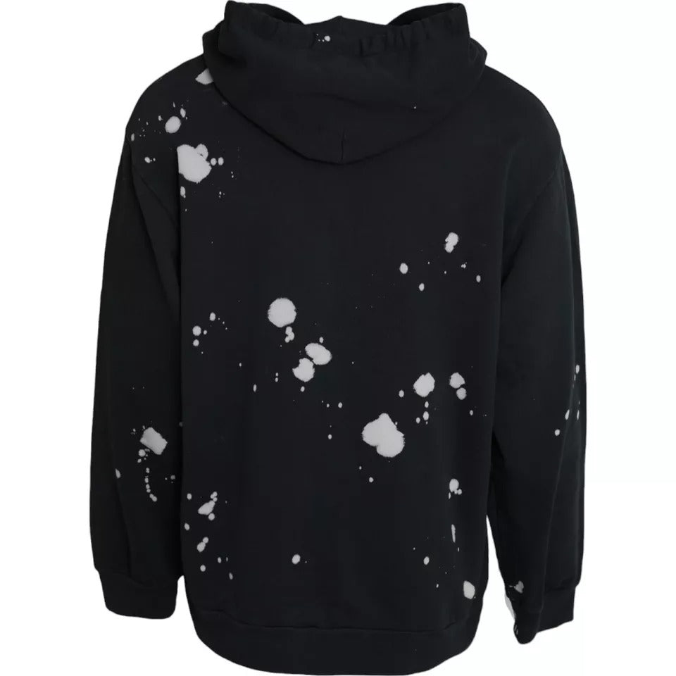 Dolce & Gabbana Zwarte Siciliaanse Hooded Sweatshirt Trui