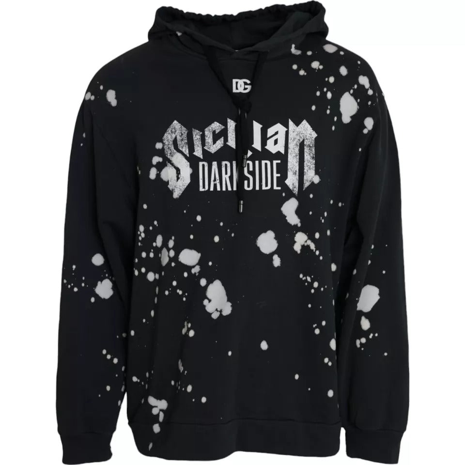 Dolce & Gabbana Zwarte Siciliaanse Hooded Sweatshirt Trui