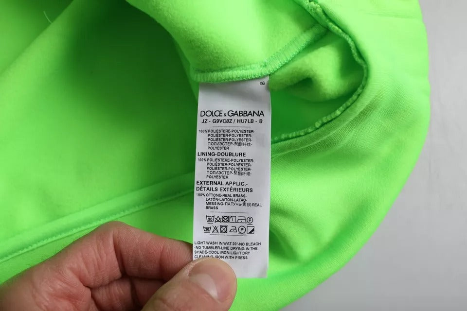 Dolce & Gabbana Groen Logo Capuchon Sweatshirt Trui