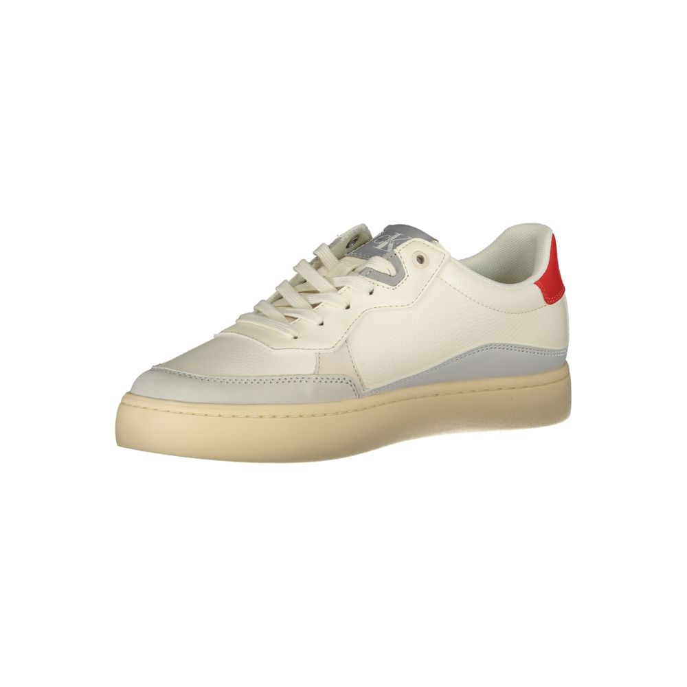 Calvin Klein Witte Polyester Sneaker