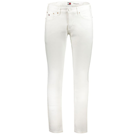 Tommy Hilfiger Witte Katoenen Jeans & Broek