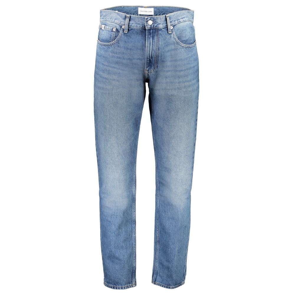 Calvin Klein Blauwe Katoenen Jeans & Broek