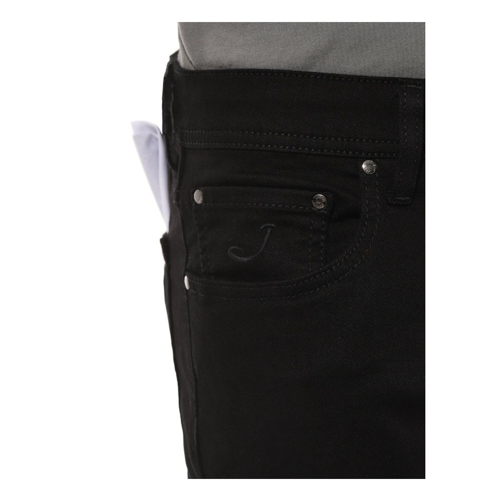 Jacob Cohen Black Cotton Jeans & Pant