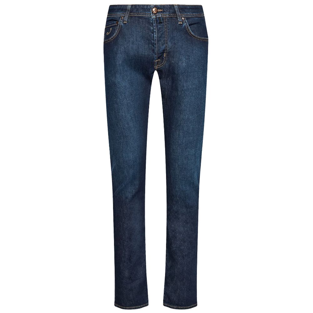 Jacob Cohen Blue Cotton Jeans & Pant