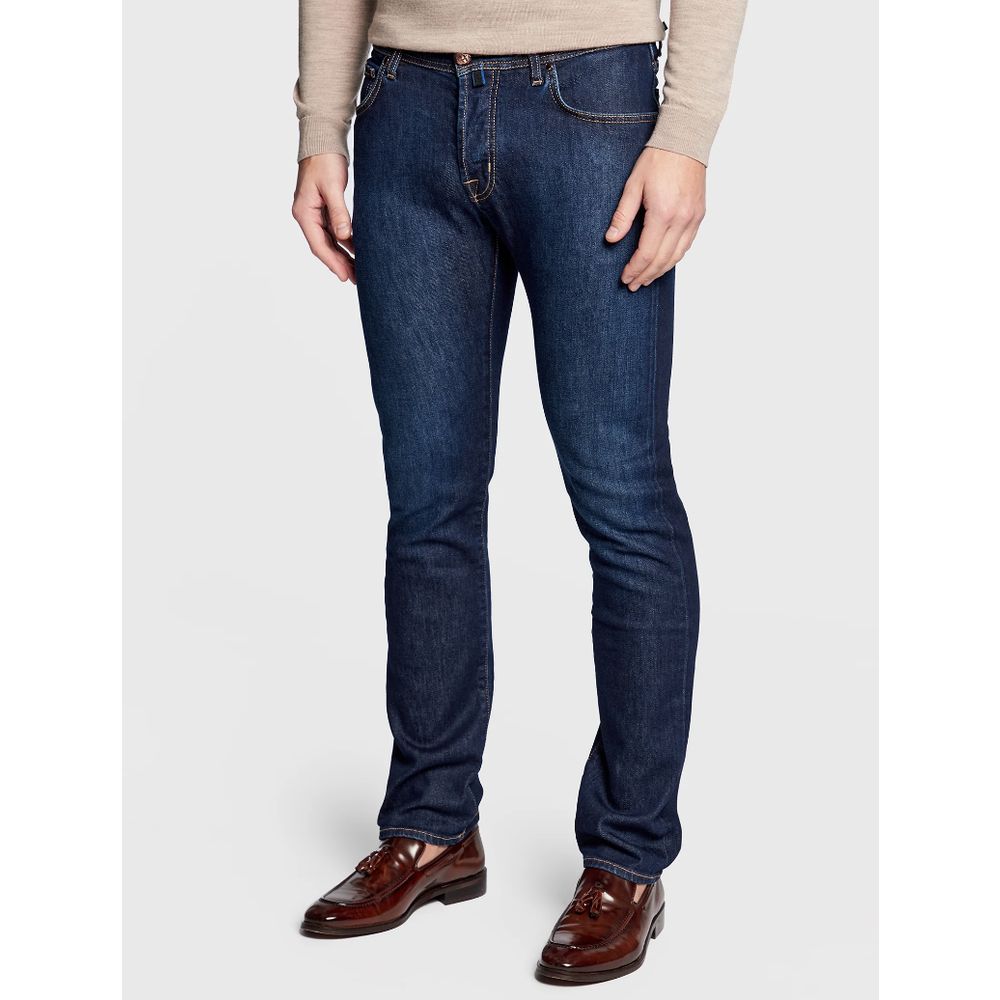 Jacob Cohen Blue Cotton Jeans & Pant