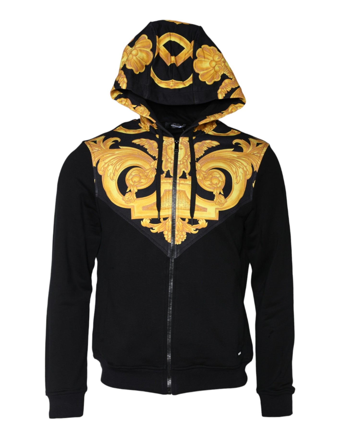 Versace Zwarte Medusa Print Katoenen Full Zip HoodieSweater Sweater