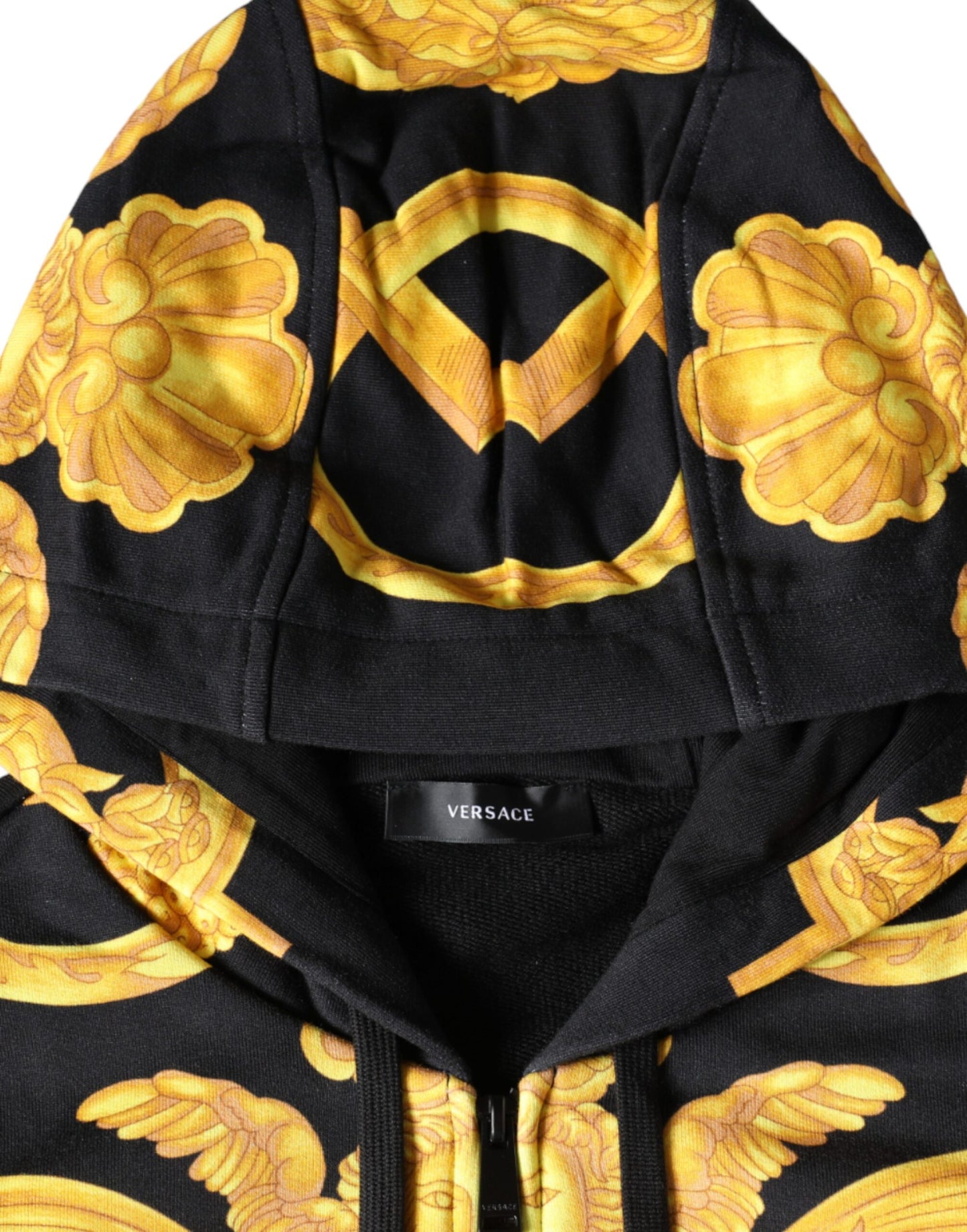 Versace Zwarte Medusa Print Katoenen Full Zip HoodieSweater Sweater