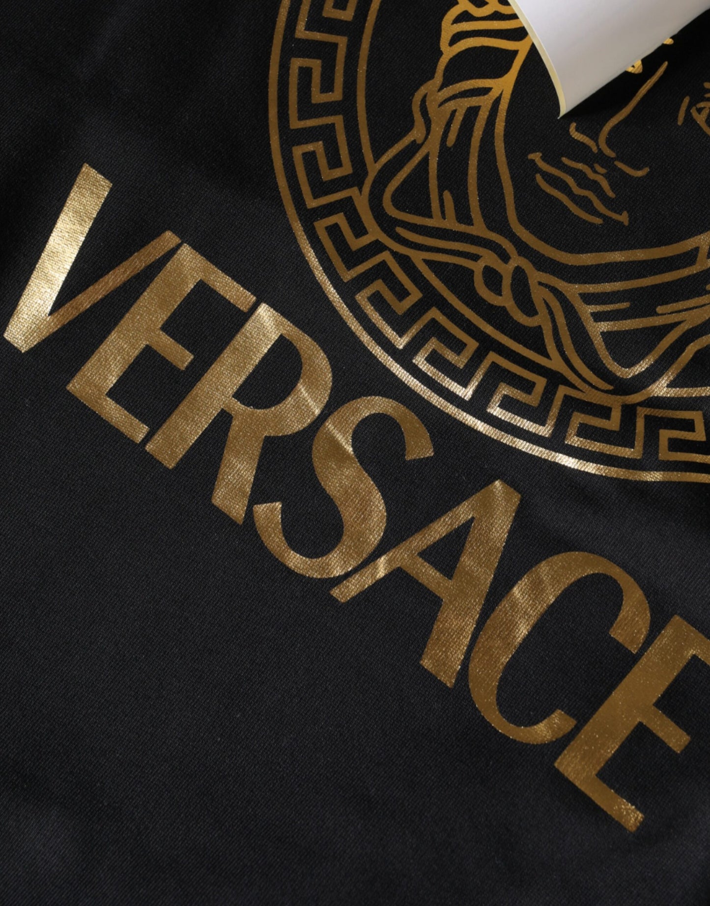 Versace Zwarte Medusa Print Katoenen HoodiePullover Sweatshirt Trui