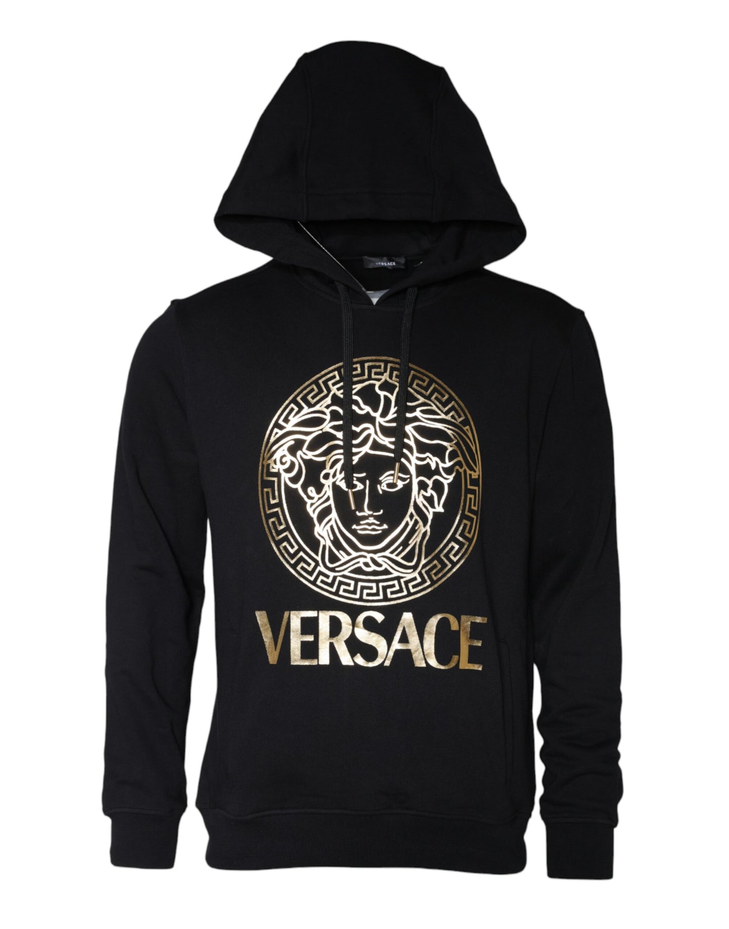 Versace Zwarte Medusa Print Katoenen HoodiePullover Sweatshirt Trui