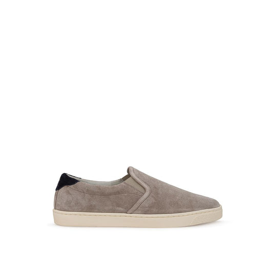 Brunello Cucinelli Gray Leather Sneaker