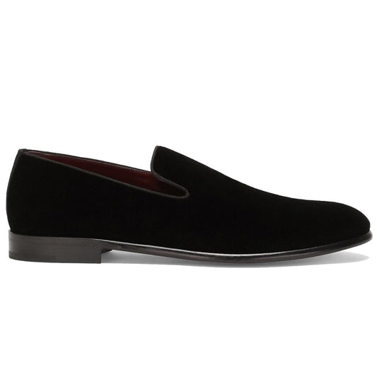 Dolce & Gabbana Zwarte Katoenen Loafer