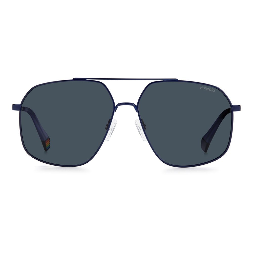 Polaroid Blue Stainless Steel Sunglasses