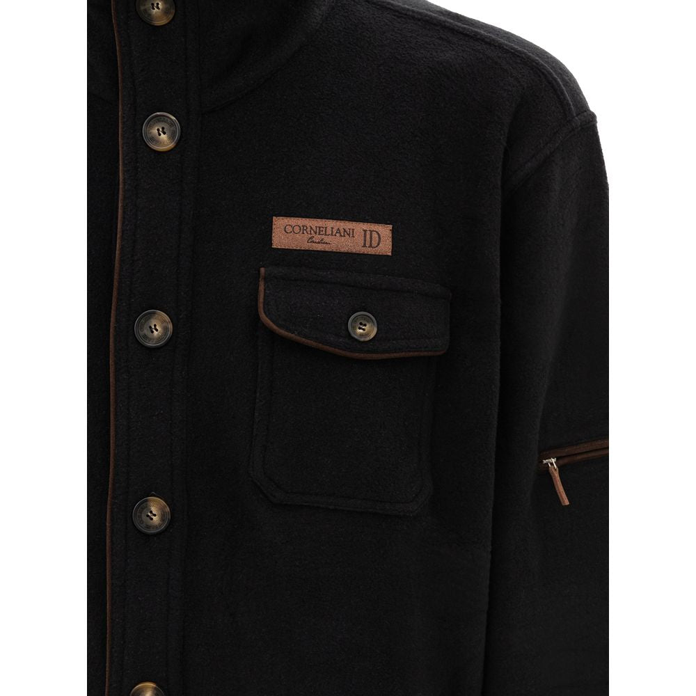 Corneliani Black Viscose Cardigan