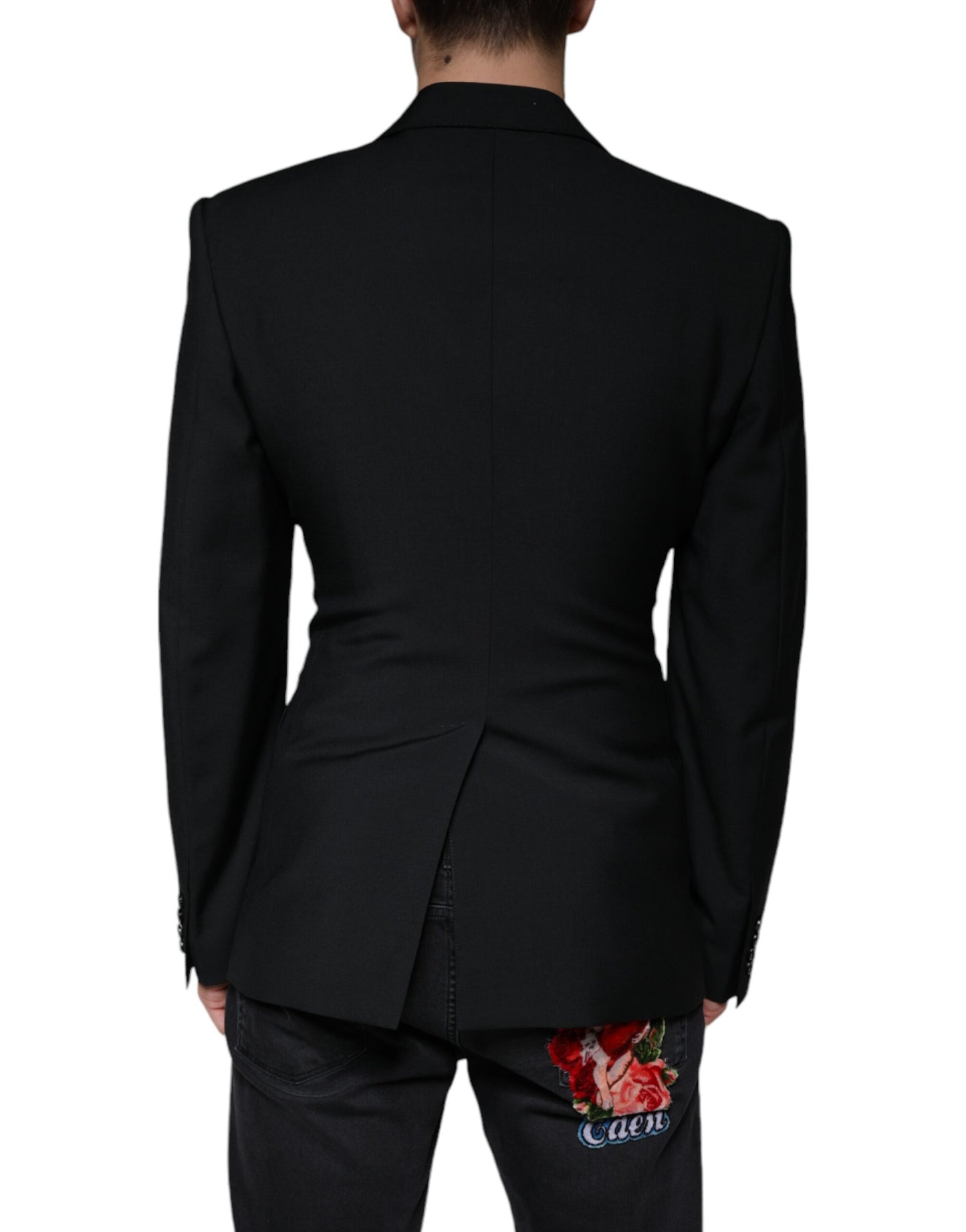 Dolce & Gabbana Zwart Wit Enkelrijs Jurk Blazer