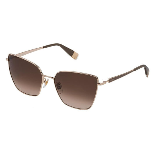 Furla Brown Metal Sunglasses