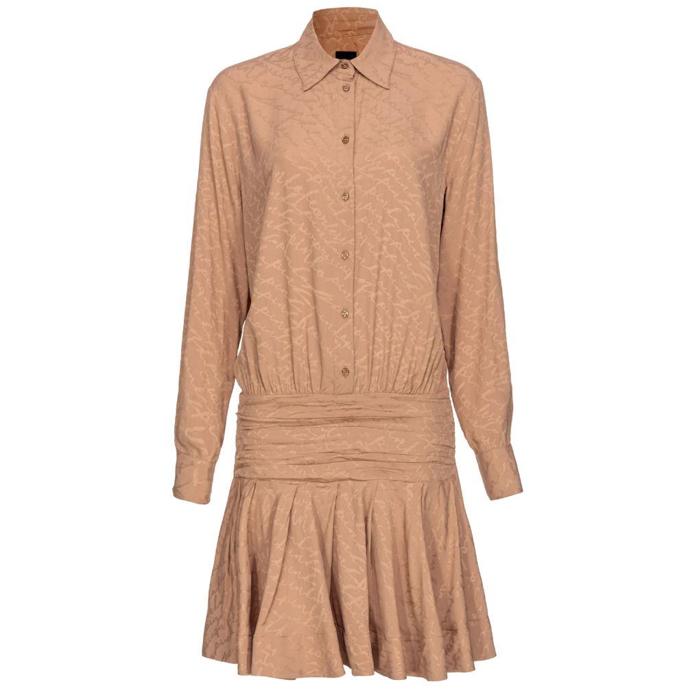 PINKO Beige Acetaat Jurk