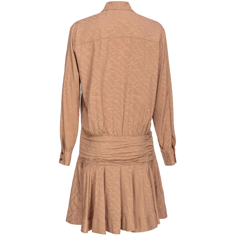 PINKO Beige Acetaat Jurk